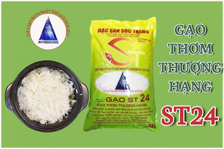 Liên hệ mua gạo ST24 chuẩn tại Quốc Huy