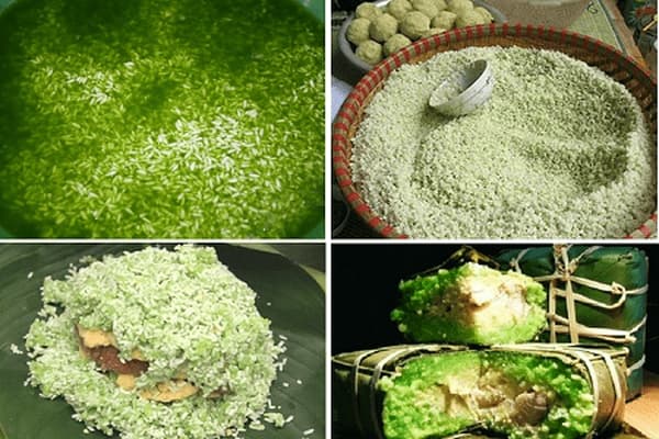 Bánh chưng nếp nương lá riềng